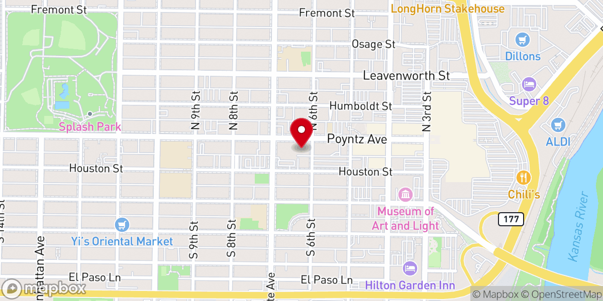 Map showing location of St. Paul's Episcopal Church