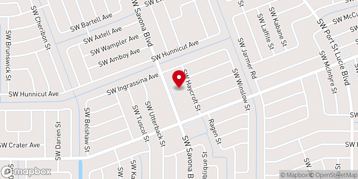 Map showing location of Treasure Coast Church Of God 7th Day Fellowship
