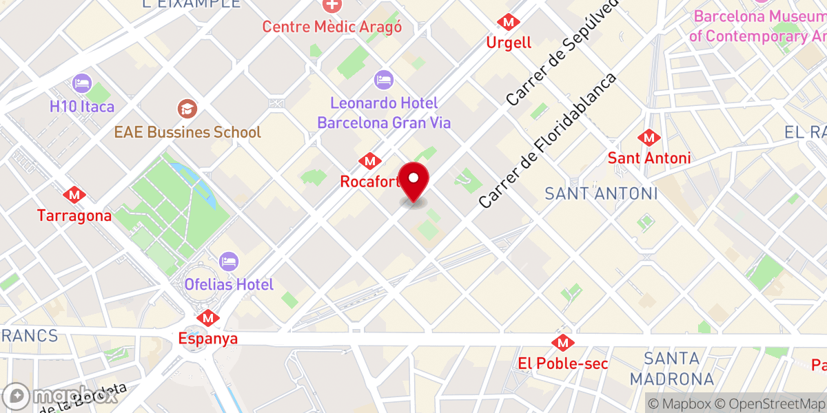 Map showing location of Iglesia de San José y María Auxiliadora