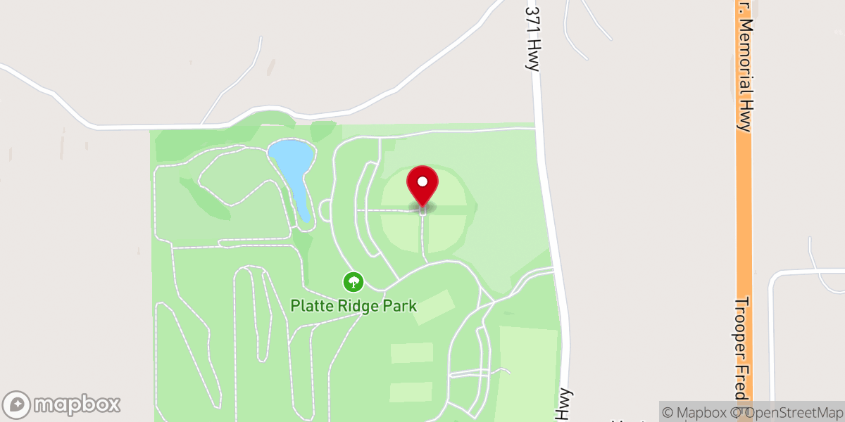 Map showing location of Platte Ridge Park
