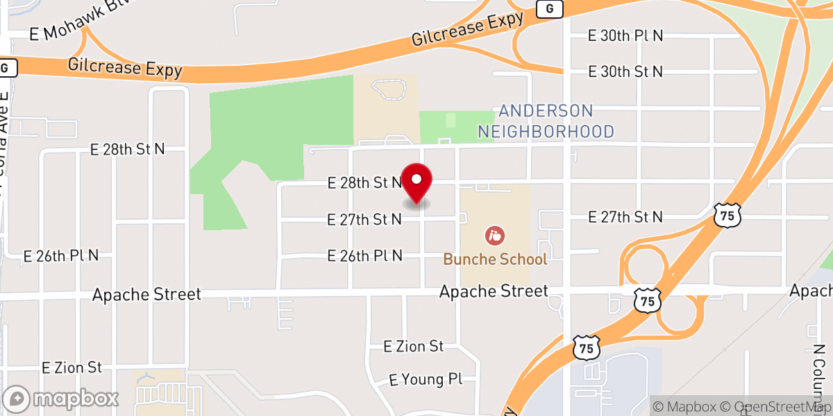 Map showing location of Varick Chapel AME Zion Church