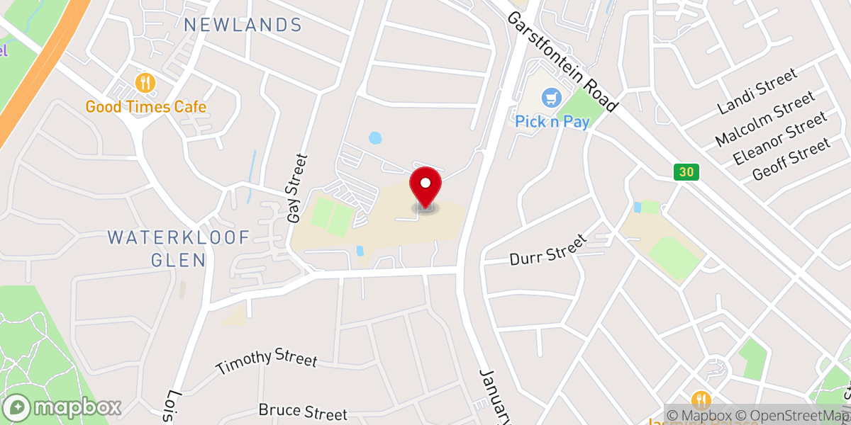 Map showing location of Hatfield Christian Church