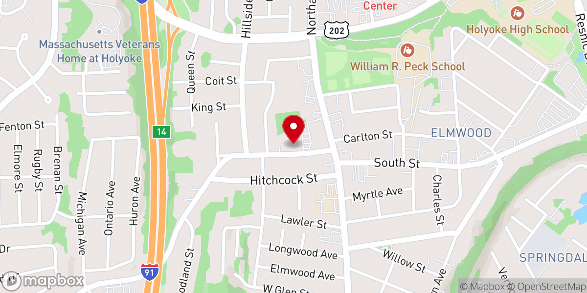 Map showing location of Blessed Sacrament School