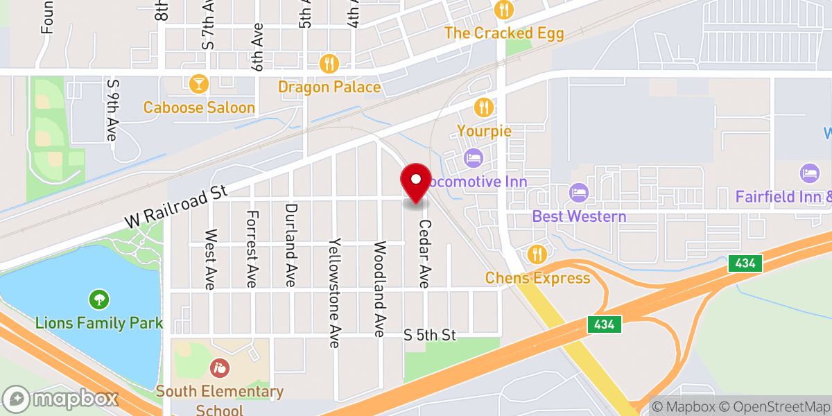 Map showing location of Community Hope