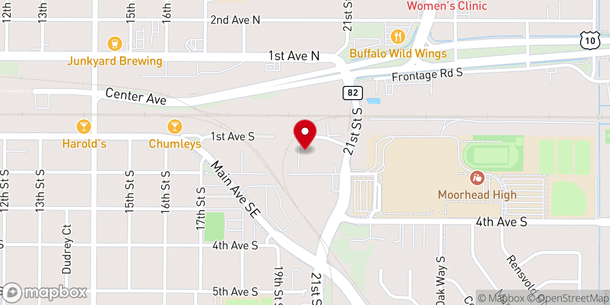 Map showing location of Crossroads Christian Fellowship