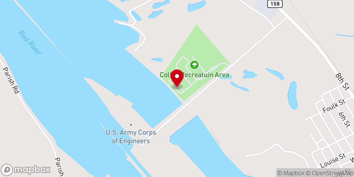 Map showing location of Colfax Recreation Areas