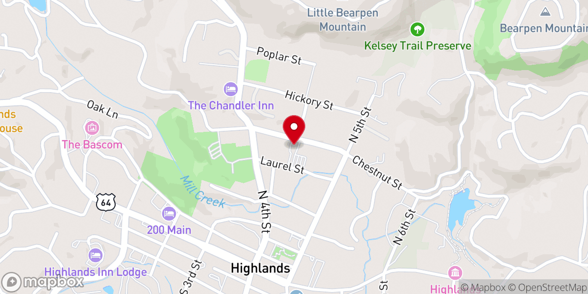 Map showing location of Mountain Theatre Company