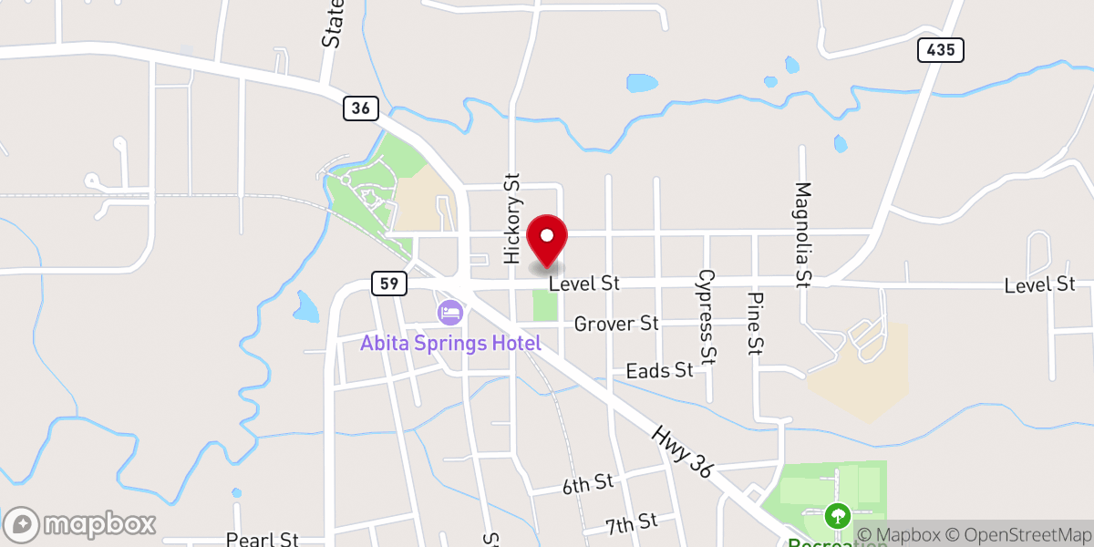Map showing location of Abita Springs Town Hall