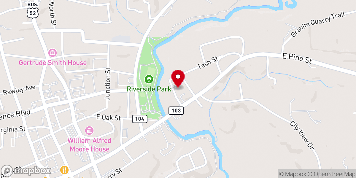 Map showing location of Bottom Road Tabernacle