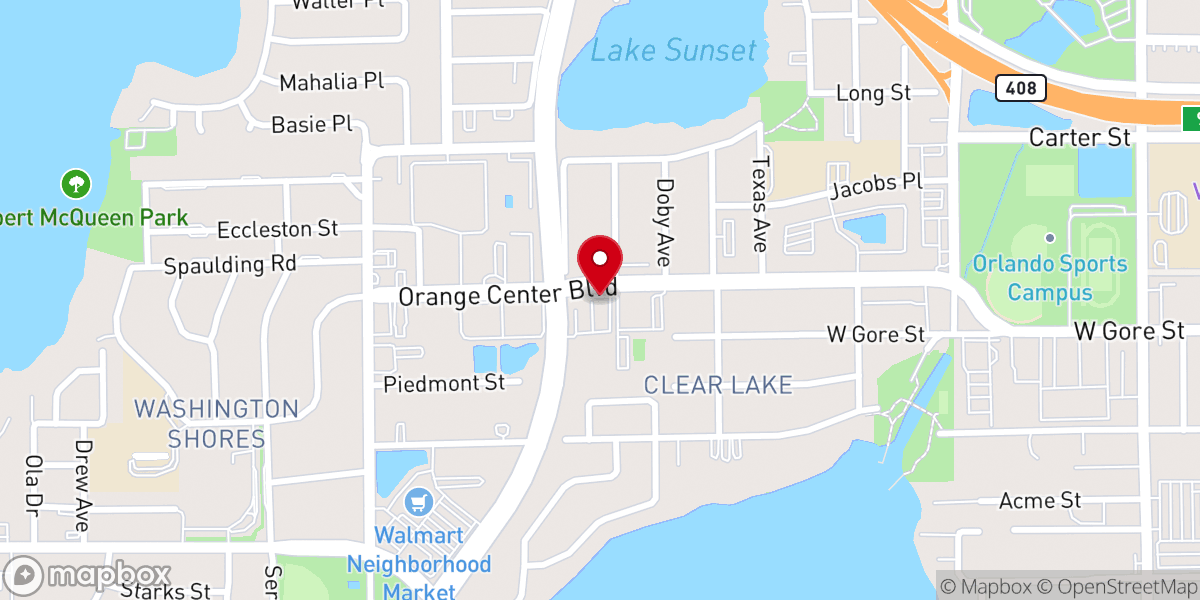 Map showing location of Washington Shores Church of Christ