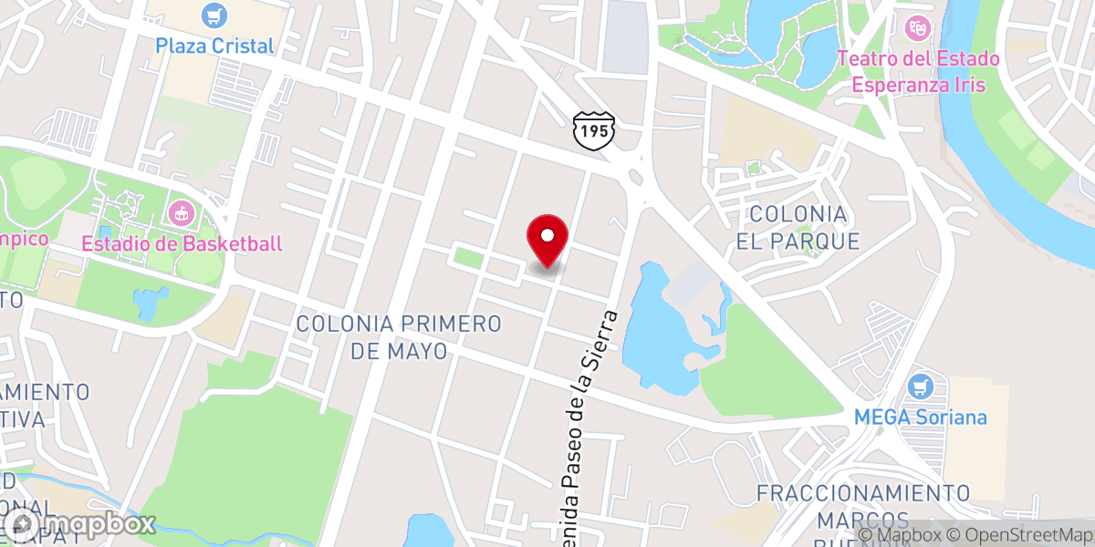 Map showing location of Santuario de Nuestra Señora de Guadalupe