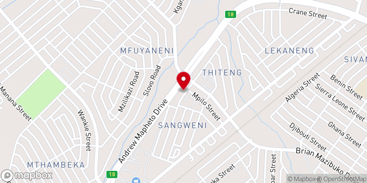 Map showing location of Moya Catholic Church
