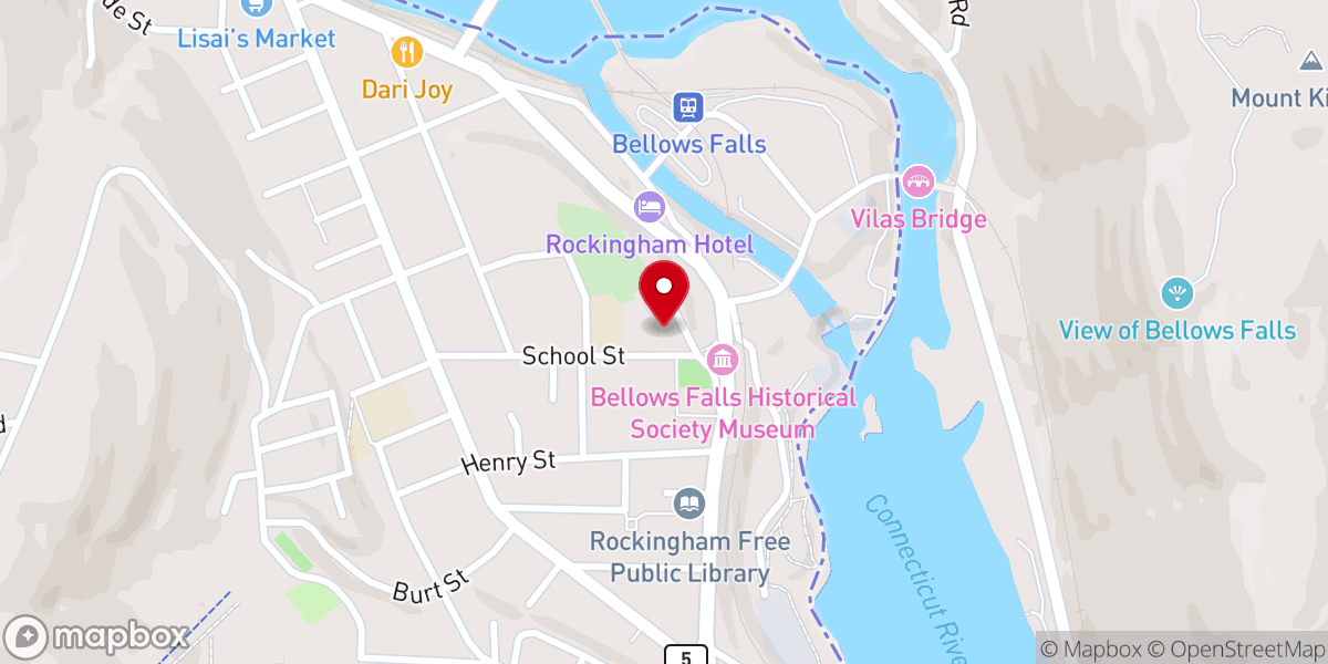 Map showing location of Stone Church Center