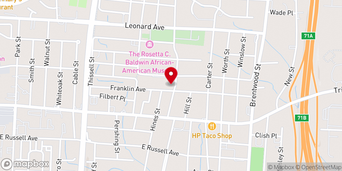 Map showing location of Greater New Hope Baptist Church