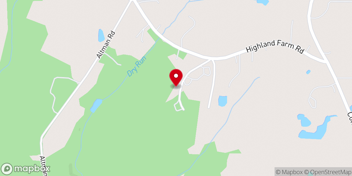 Map showing location of Orange Cross Roads Baptist Church
