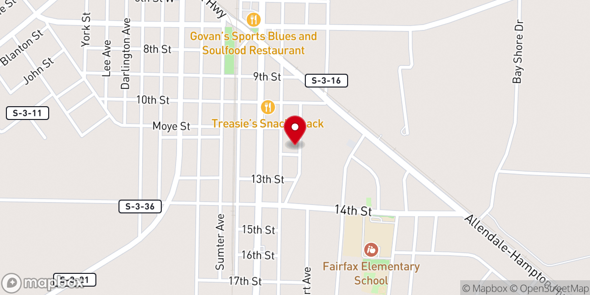 Map showing location of New Beginning Outreach Ministries