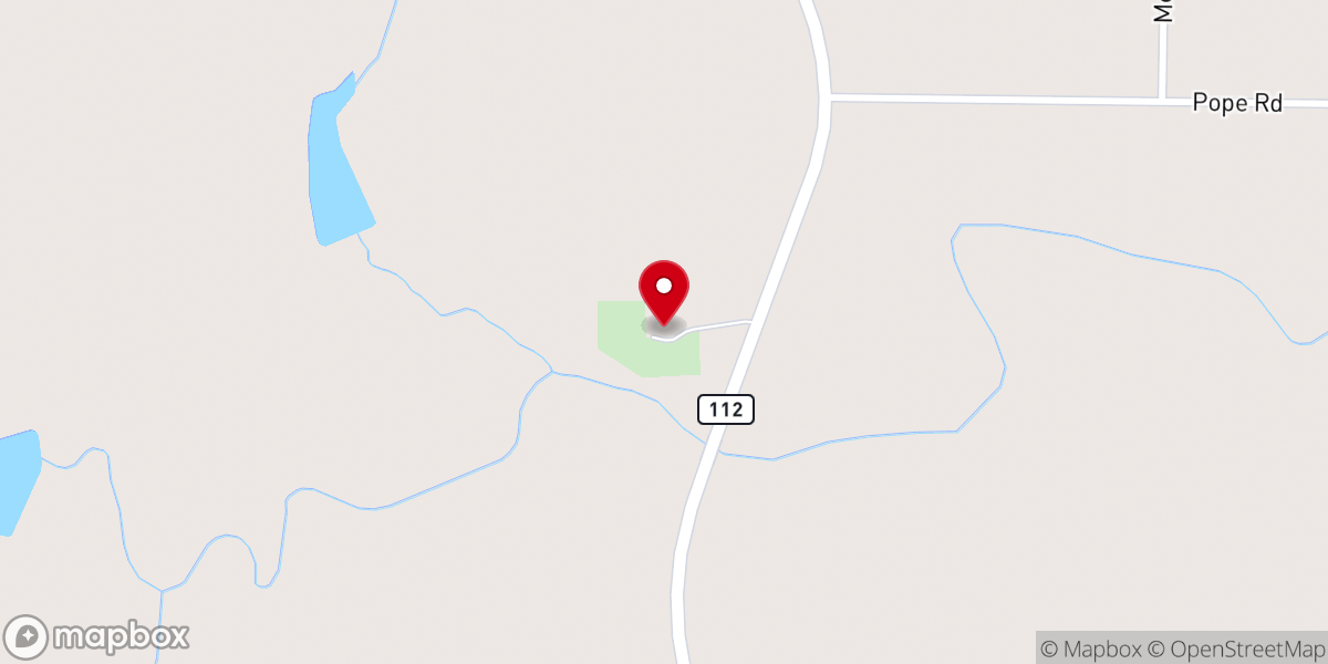 Map showing location of Mount Air Church
