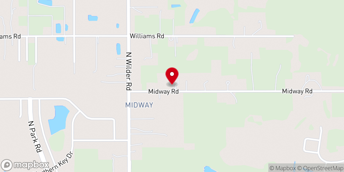 Map showing location of First Baptist Church-Midway
