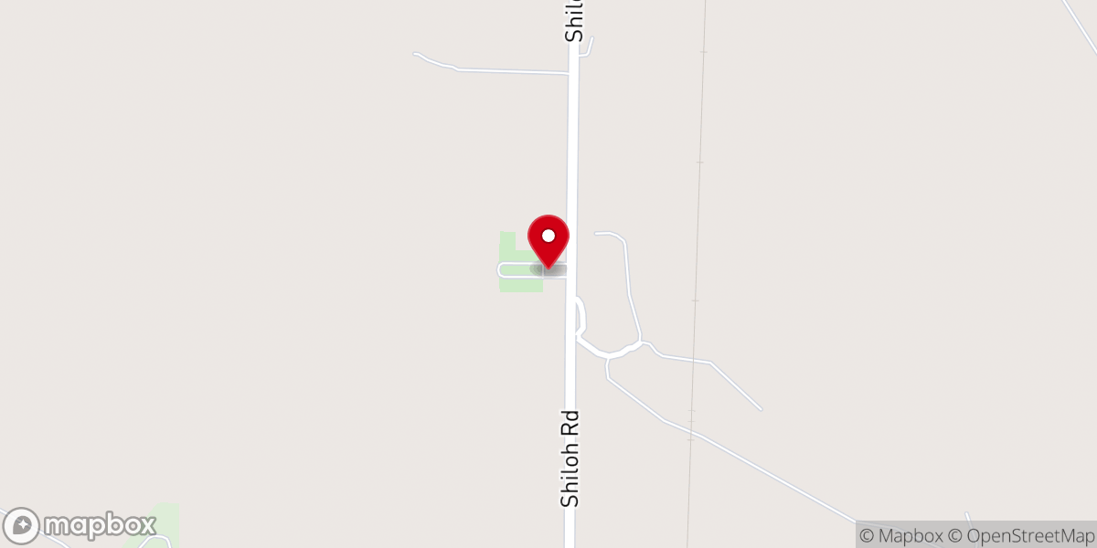 Map showing location of Shiloh Church
