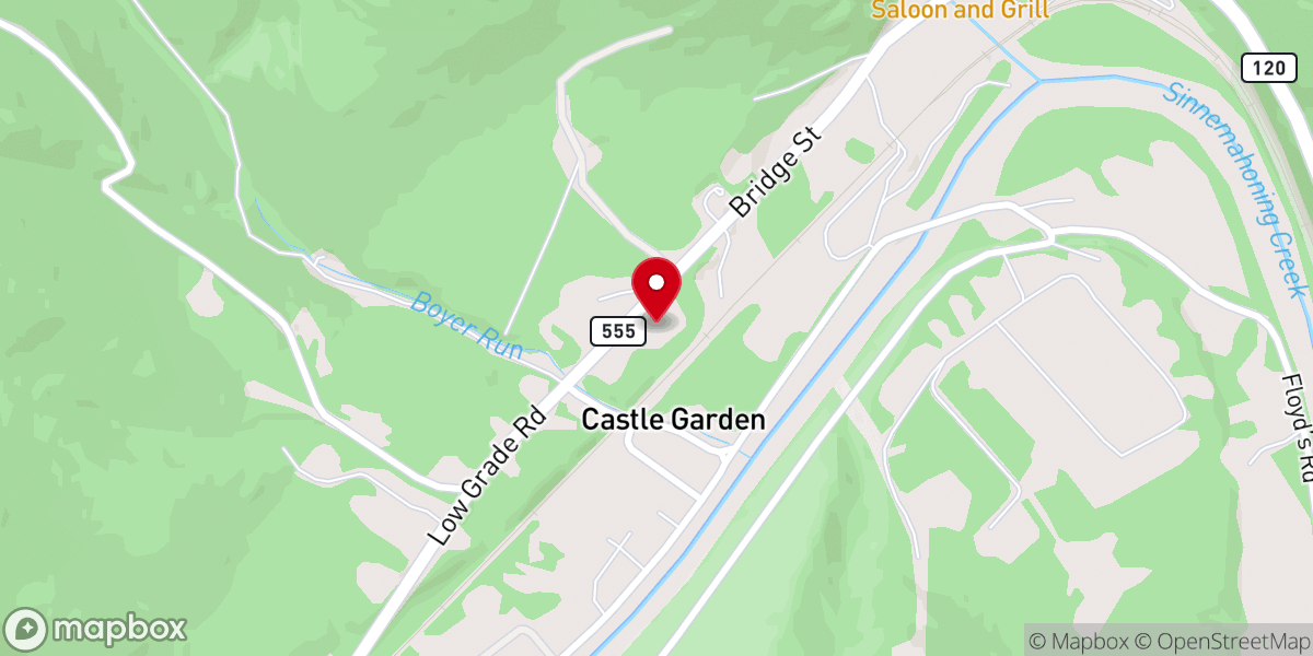 Map showing location of Down County Baptist Church