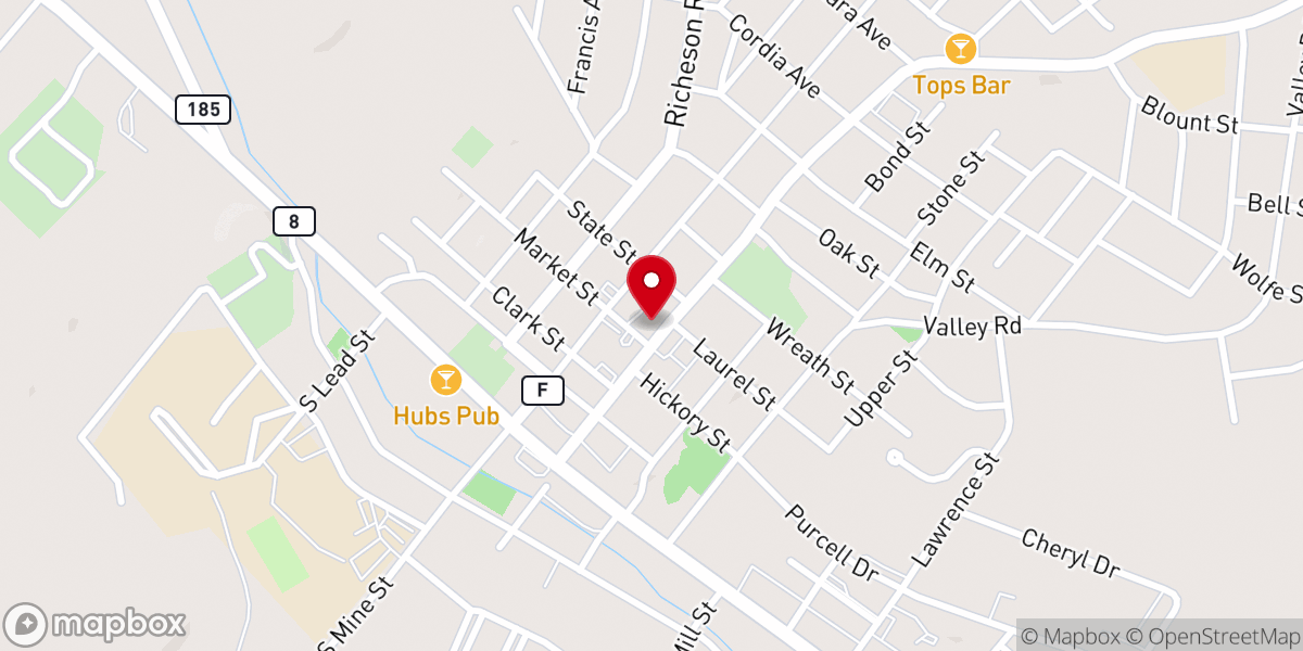 Map showing location of Life Church of Potosi