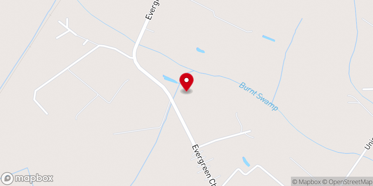 Map showing location of Mt. Calvary Church