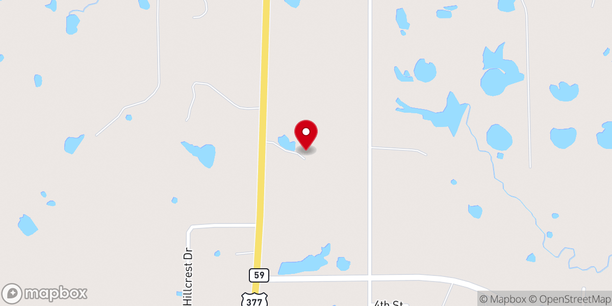 Map showing location of Assembly of God Church