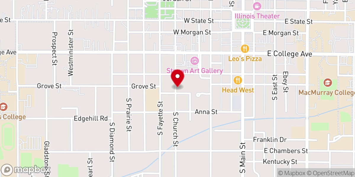 Map showing location of Mt Emory Baptist Church