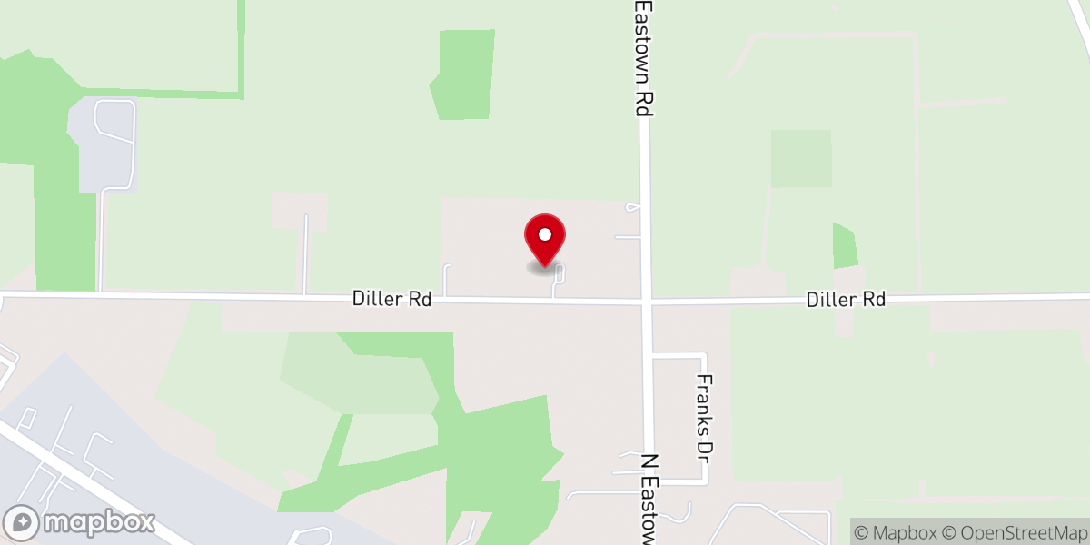 Map showing location of Open Door Baptist Church