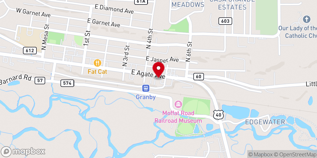 Map showing location of Mountain Family Center