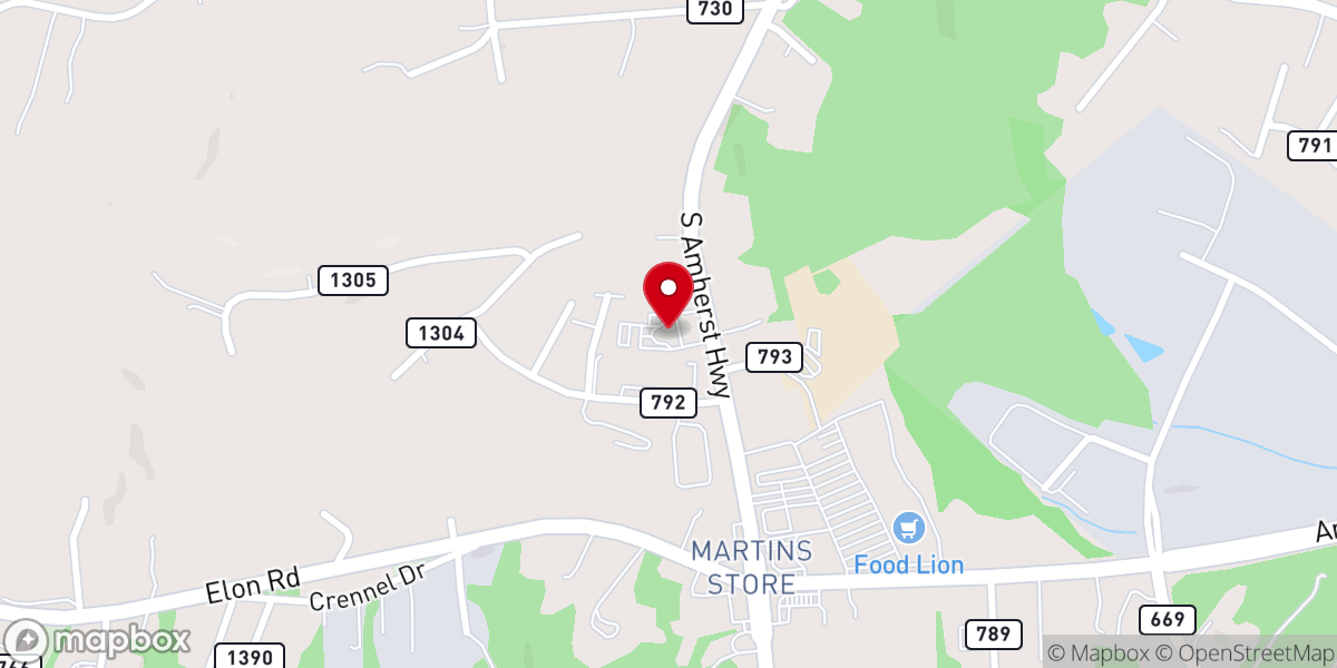 Map showing location of Whitten Monelison Chapel