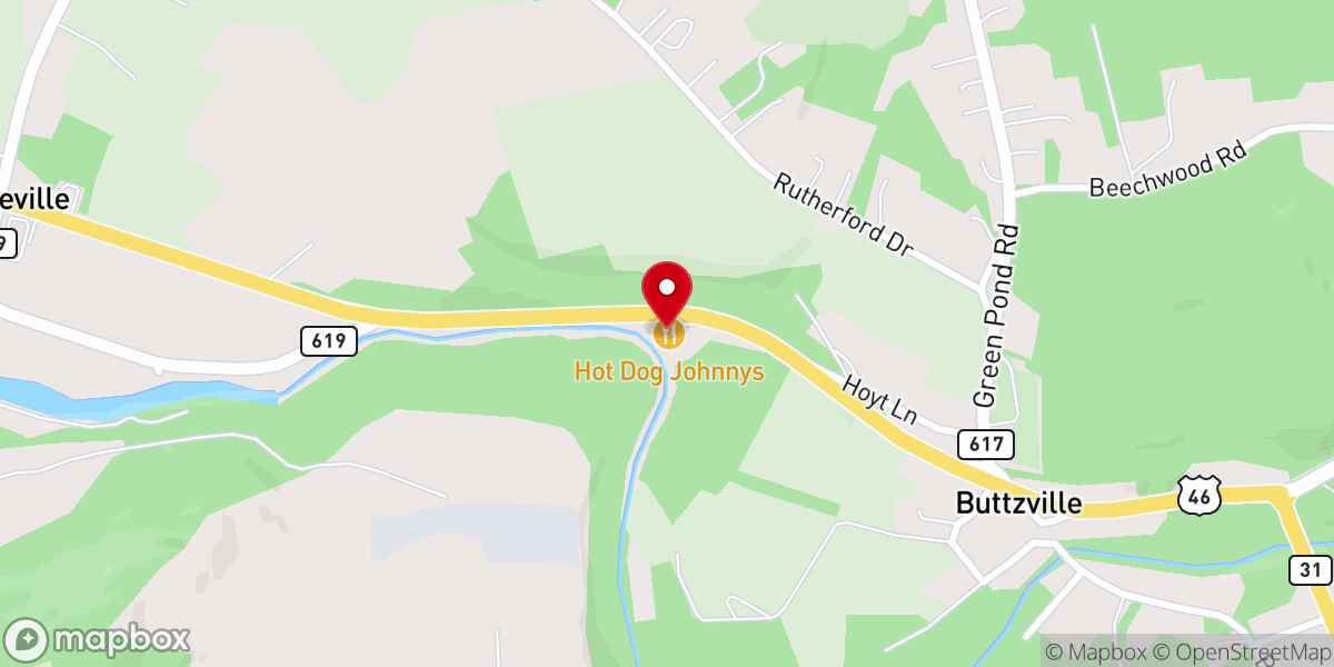 Map showing location of Hot Dog Johnny's