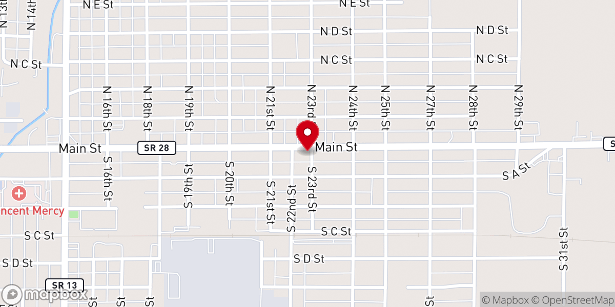 Map showing location of Central Wesleyan Church