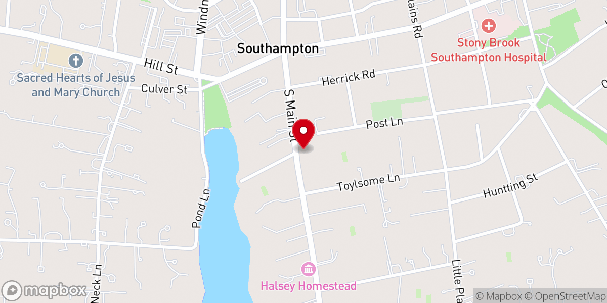 Map showing location of St. John's Episcopal Church