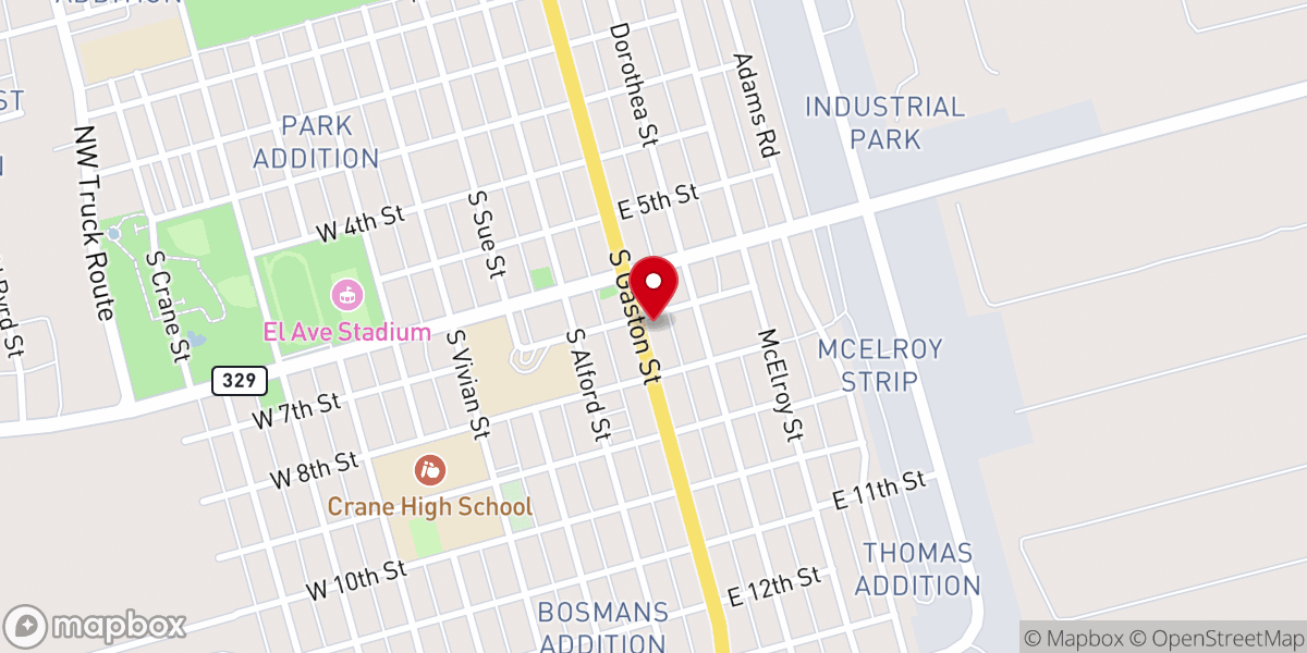 Map showing location of Calvary United Pentecostal Church