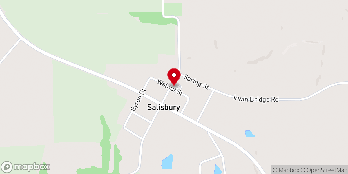 Map showing location of Salisbury Christian Church