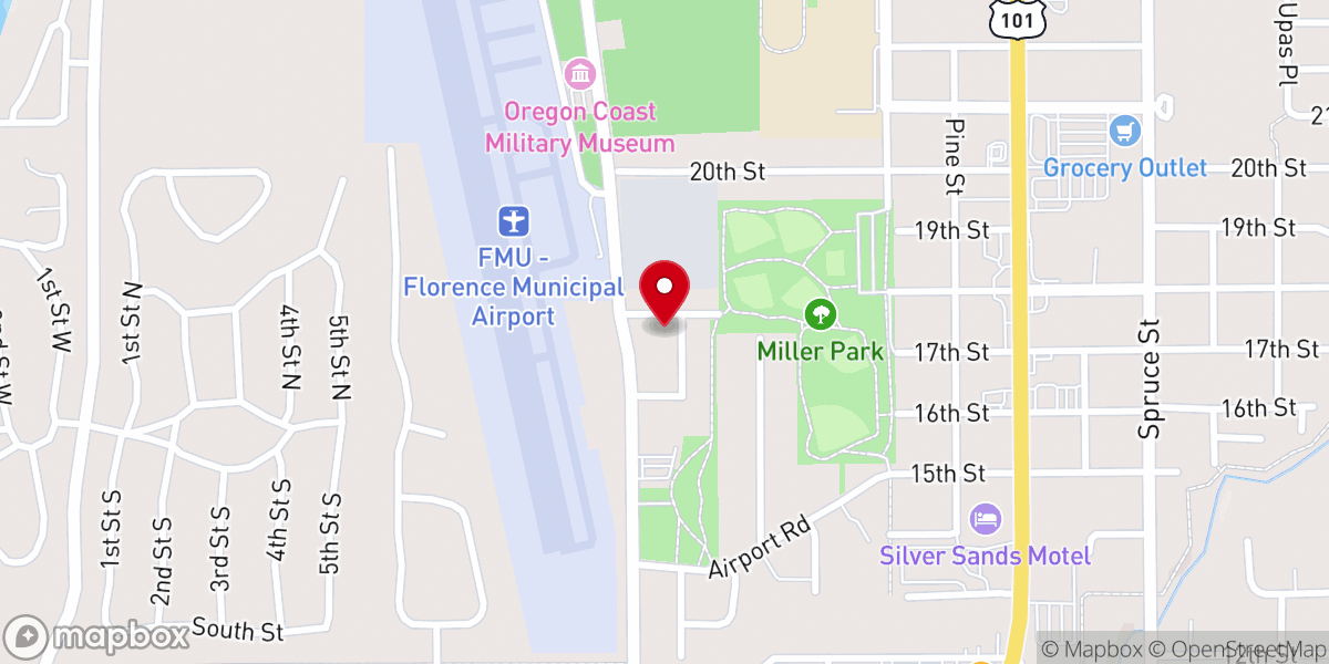 Map showing location of Beacon Missionary Baptist Church