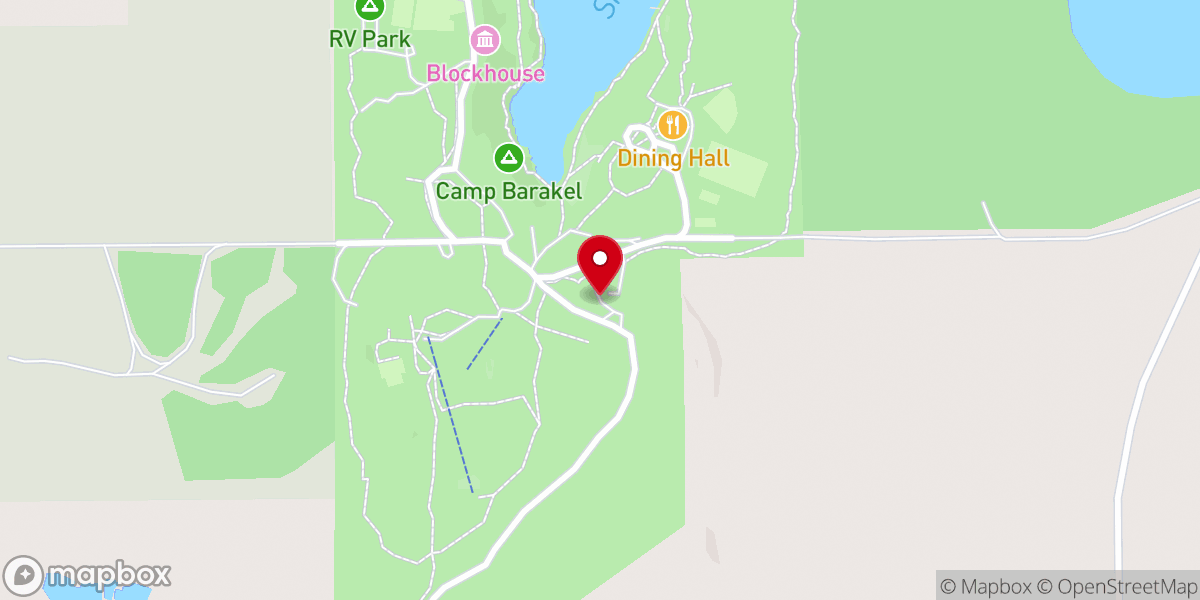 Map showing location of Camp Barakel