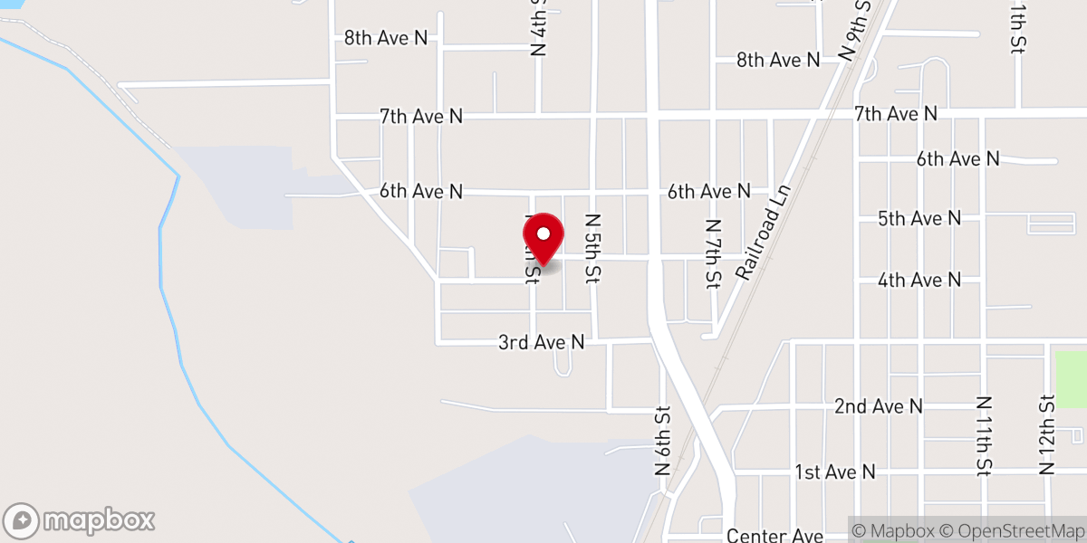 Map showing location of St. John's United Church of Christ