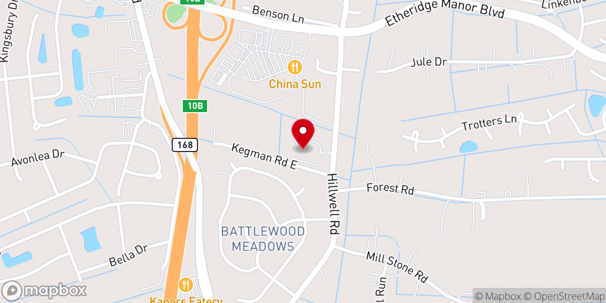 Map showing location of The Bridge Christian Fellowship