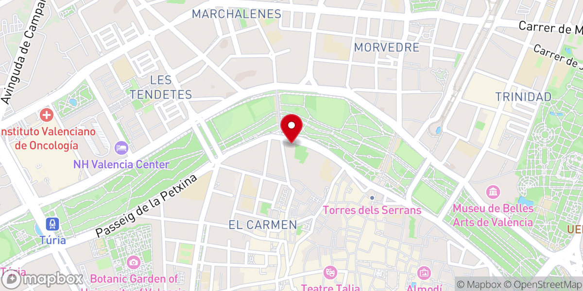 Map showing location of Antiguo Convento de San José y Santa Teresa, s. XVII