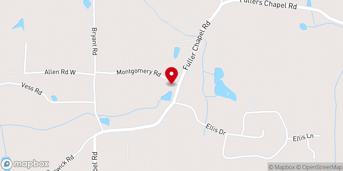 Map showing location of Welcome Valley Baptist Church