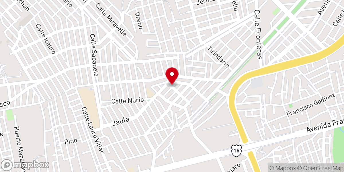 Map showing location of Templo Señor del Más Grande Amor