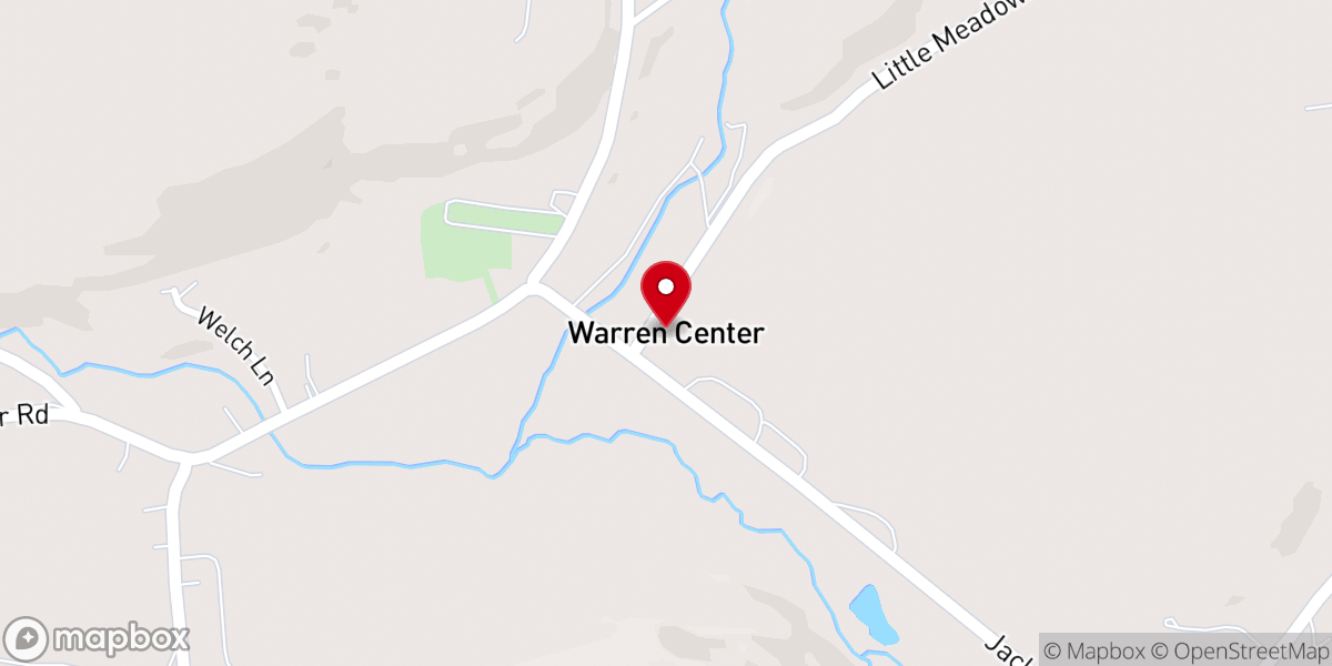 Map showing location of Warren Center