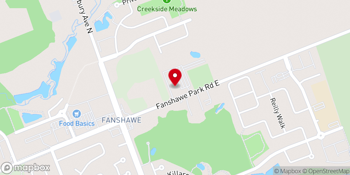 Map showing location of North Park Community Church