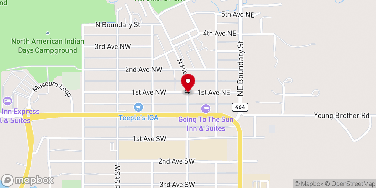 Map showing location of Victory Outreach Church