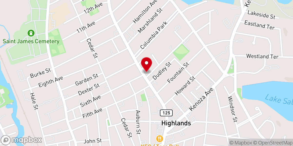 Map showing location of Pilgrim Holiness Church