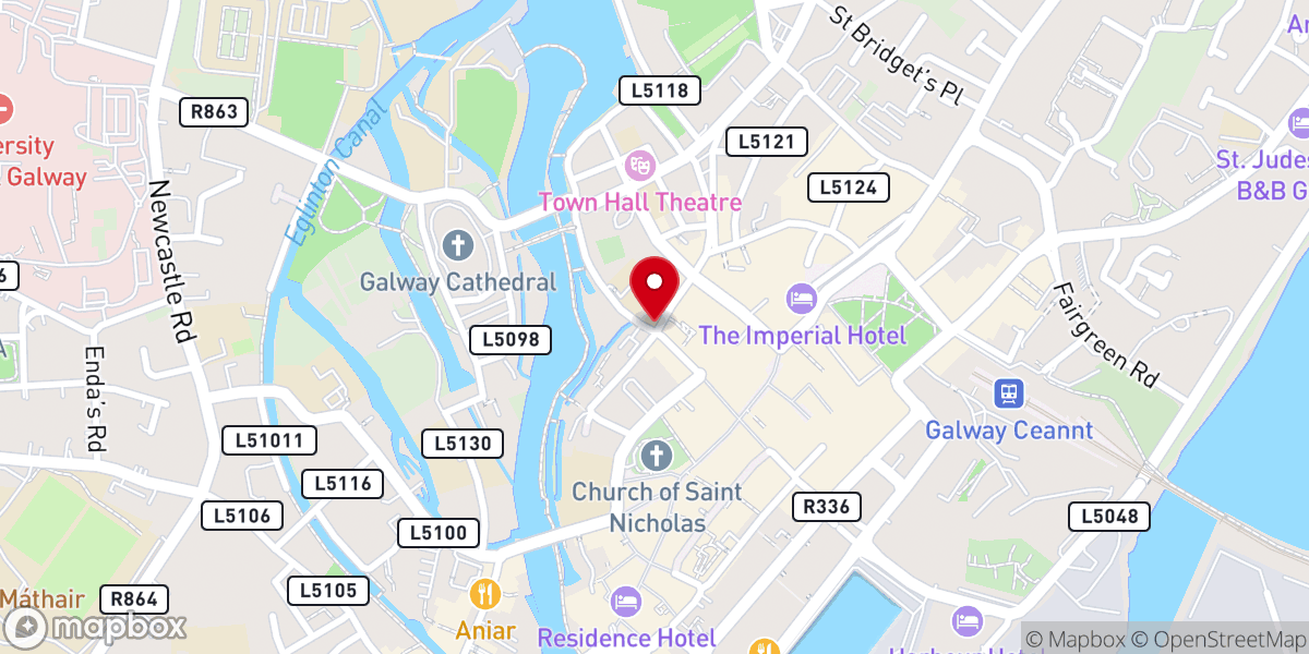 Map showing location of ABBEY GATE CAFE & BISTRO
