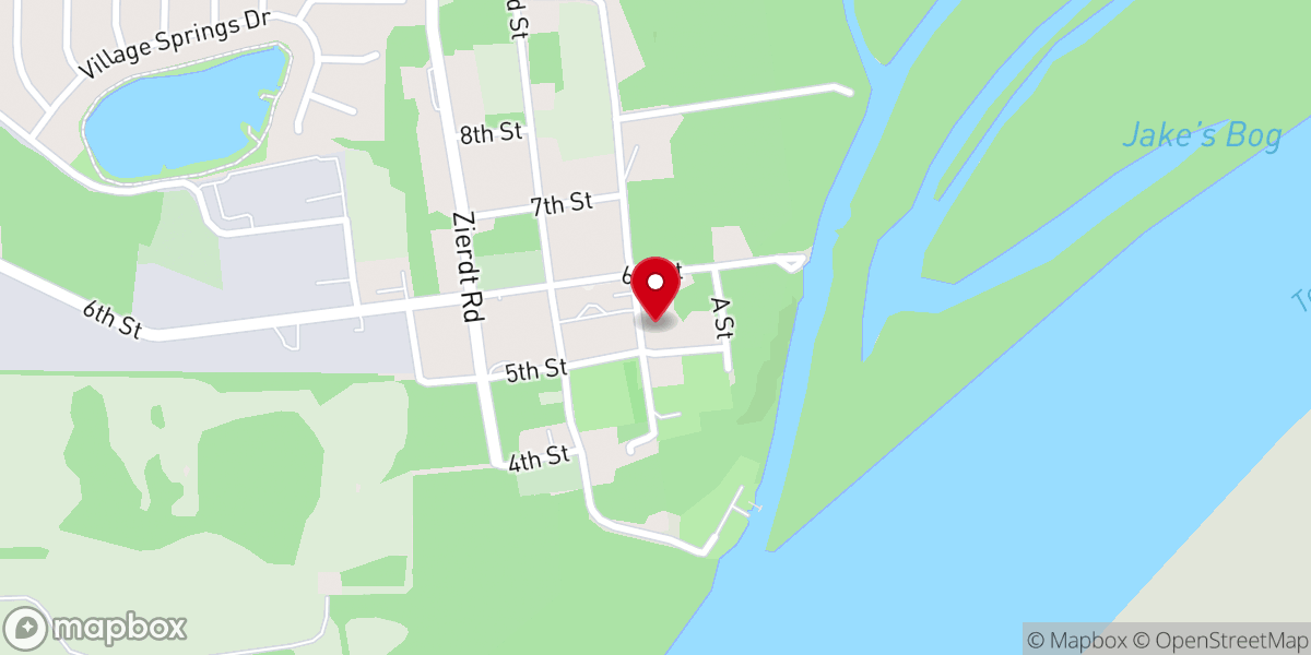 Map showing location of Triana Cumberland Presbyterian