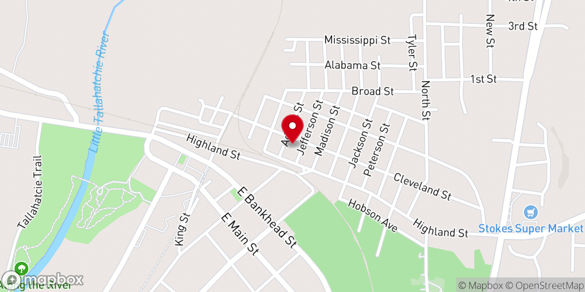 Map showing location of Cleveland Street ARP Church